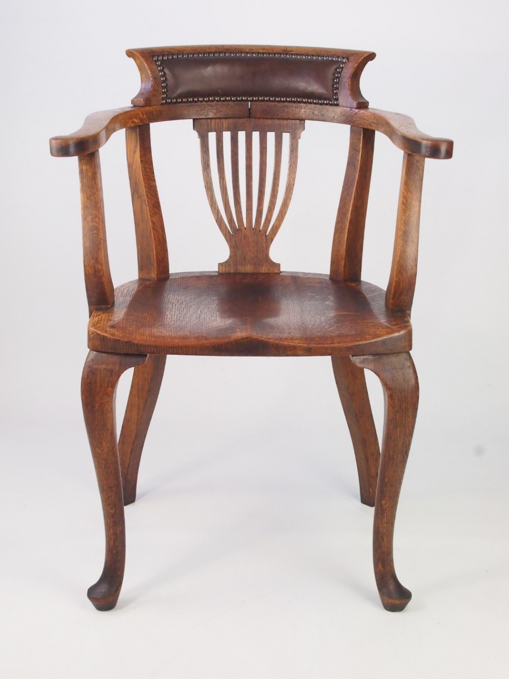 Oak Smokers Bow Desk Chair