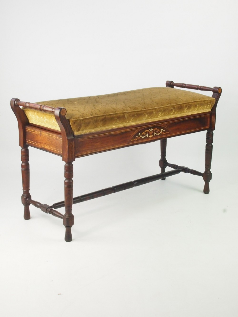 Antique Rosewood Duet Piano Stool