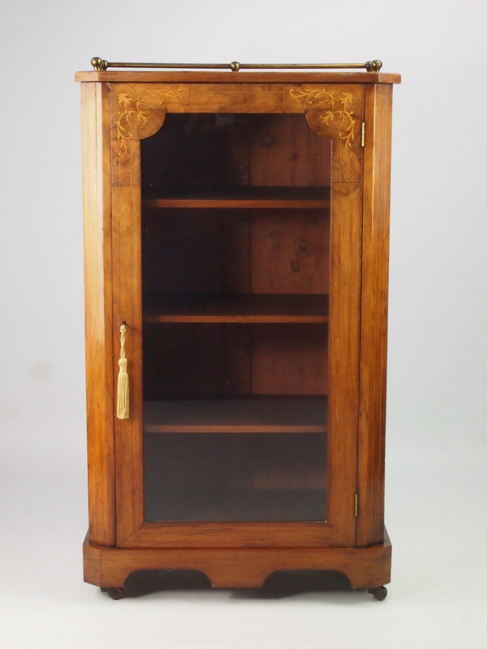 Small Victorian Walnut Pier Cabinet or Bookcase