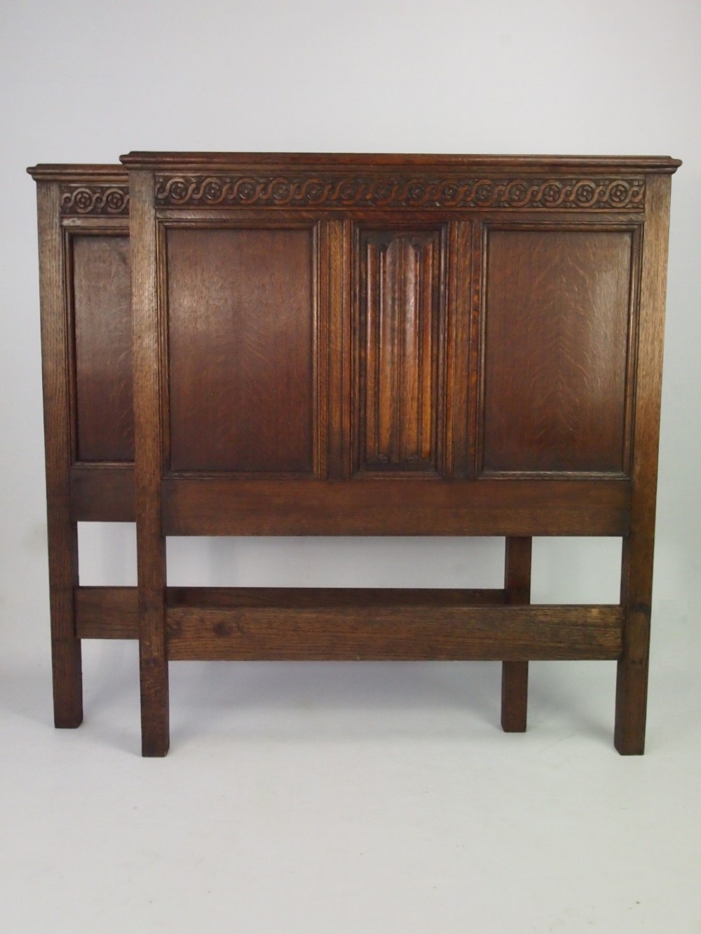 Pair of Oak Headboards for Single Beds