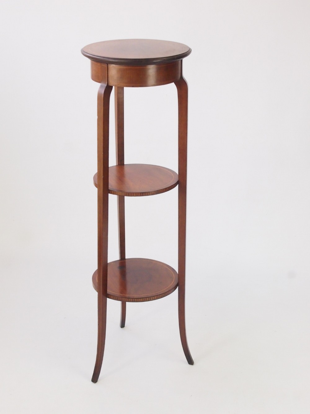 Tall Antique Edwardian Mahogany Plant Stand