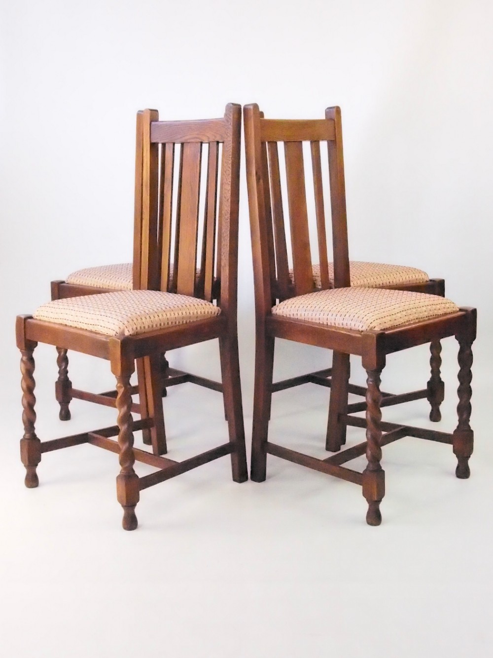 Set 4 Oak Dining Chairs
