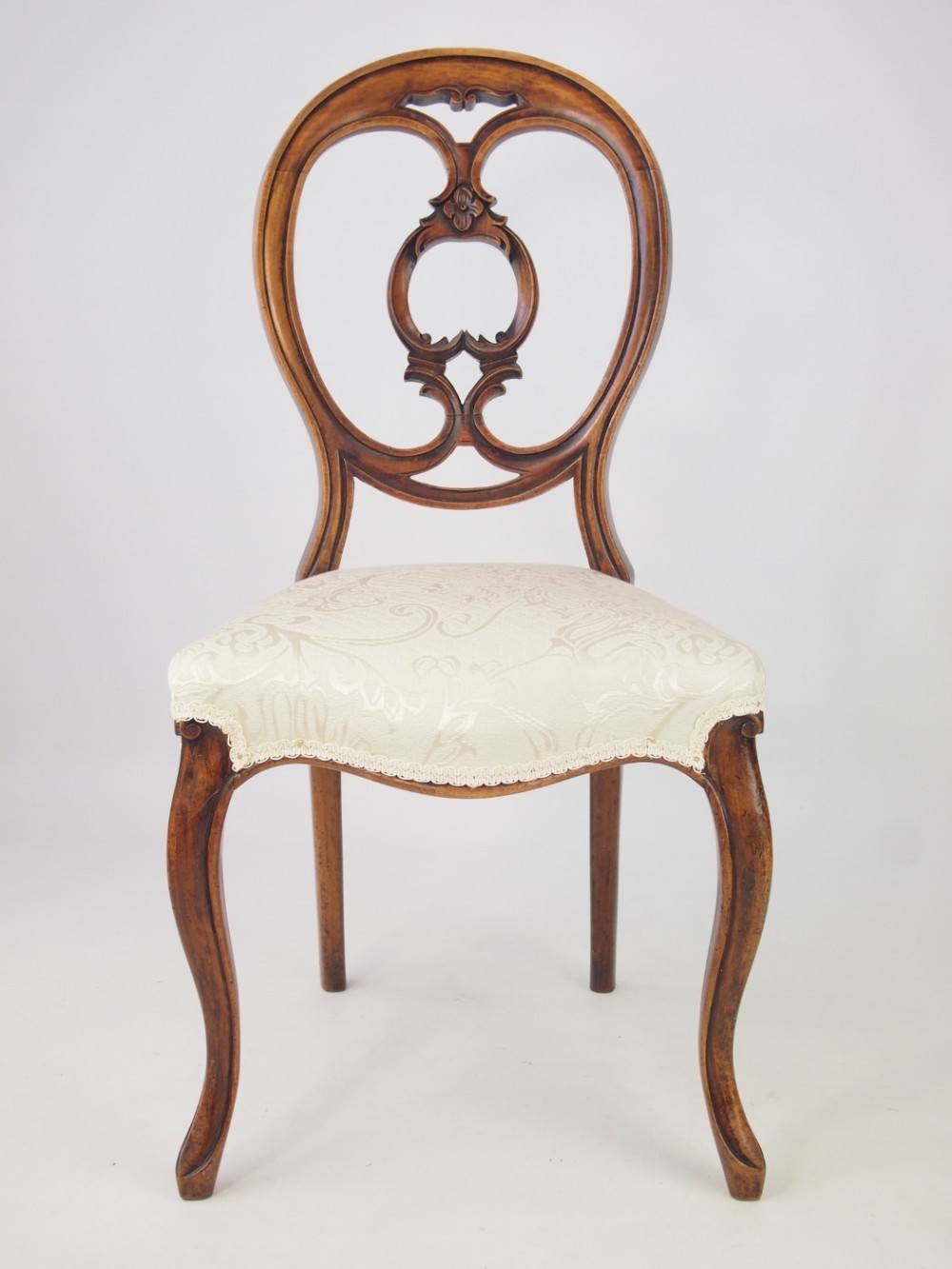 Victorian Walnut Balloon Back Chair