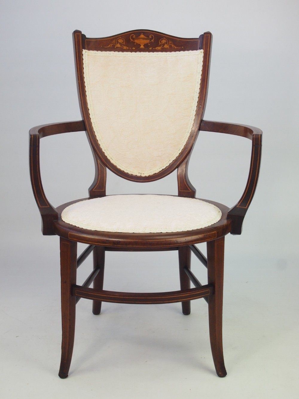 Small Edwardian Mahogany Shield Back Chair