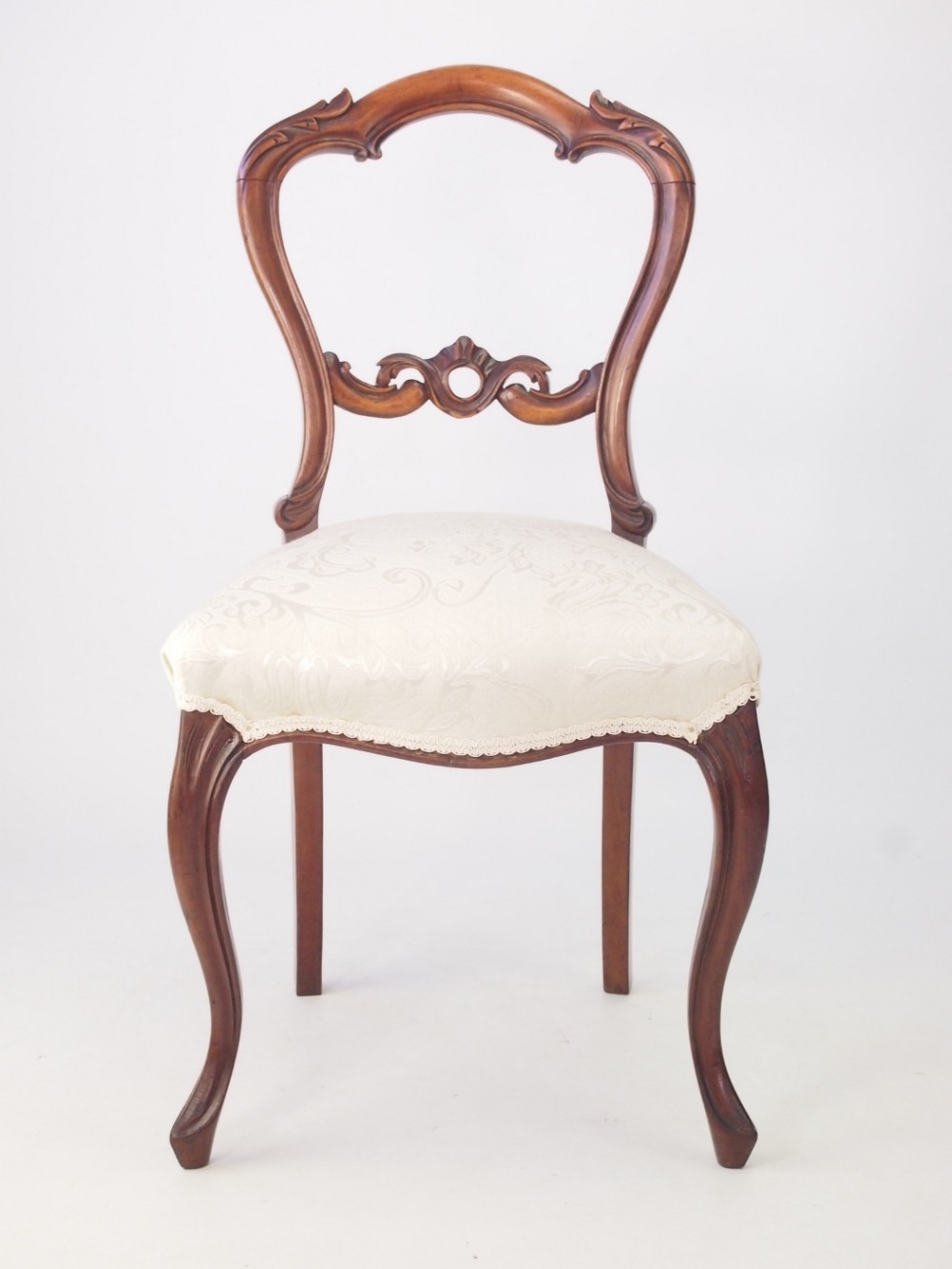 Victorian Walnut Balloon Back Chair