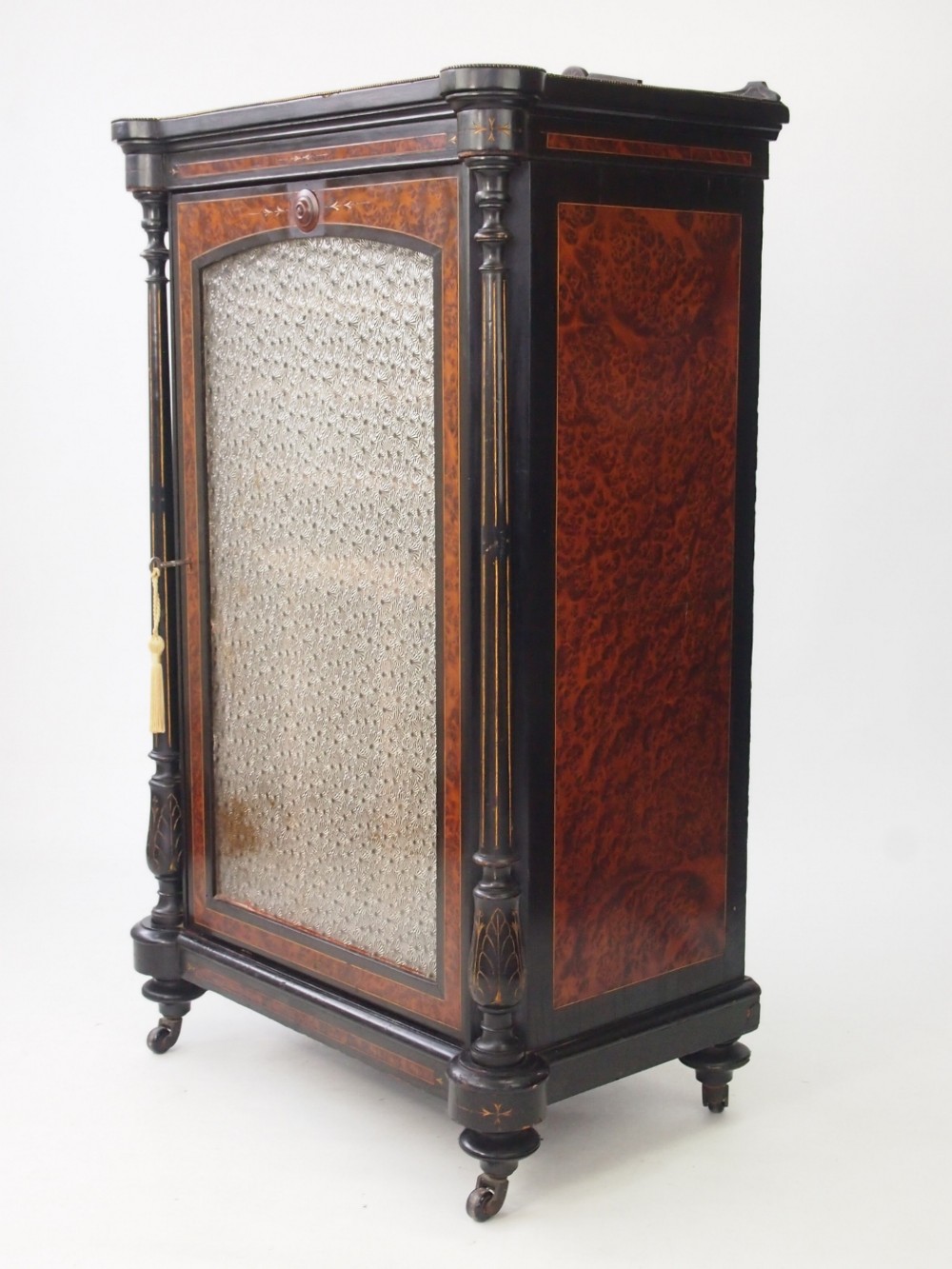 Victorian Ebonised & Amboyna Music Cabinet