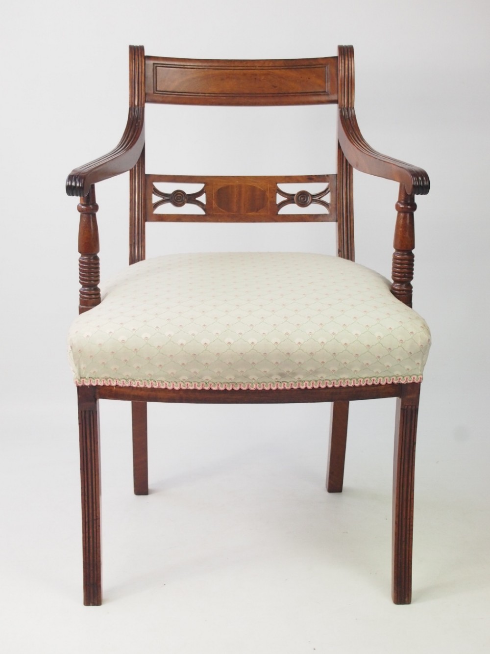 Regency Mahogany Desk Chair or Open Armchair