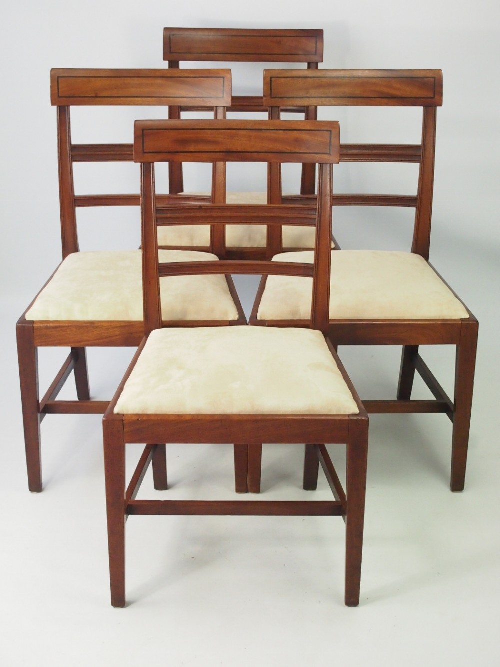 Set 4 Regency Mahogany Dining Chairs
