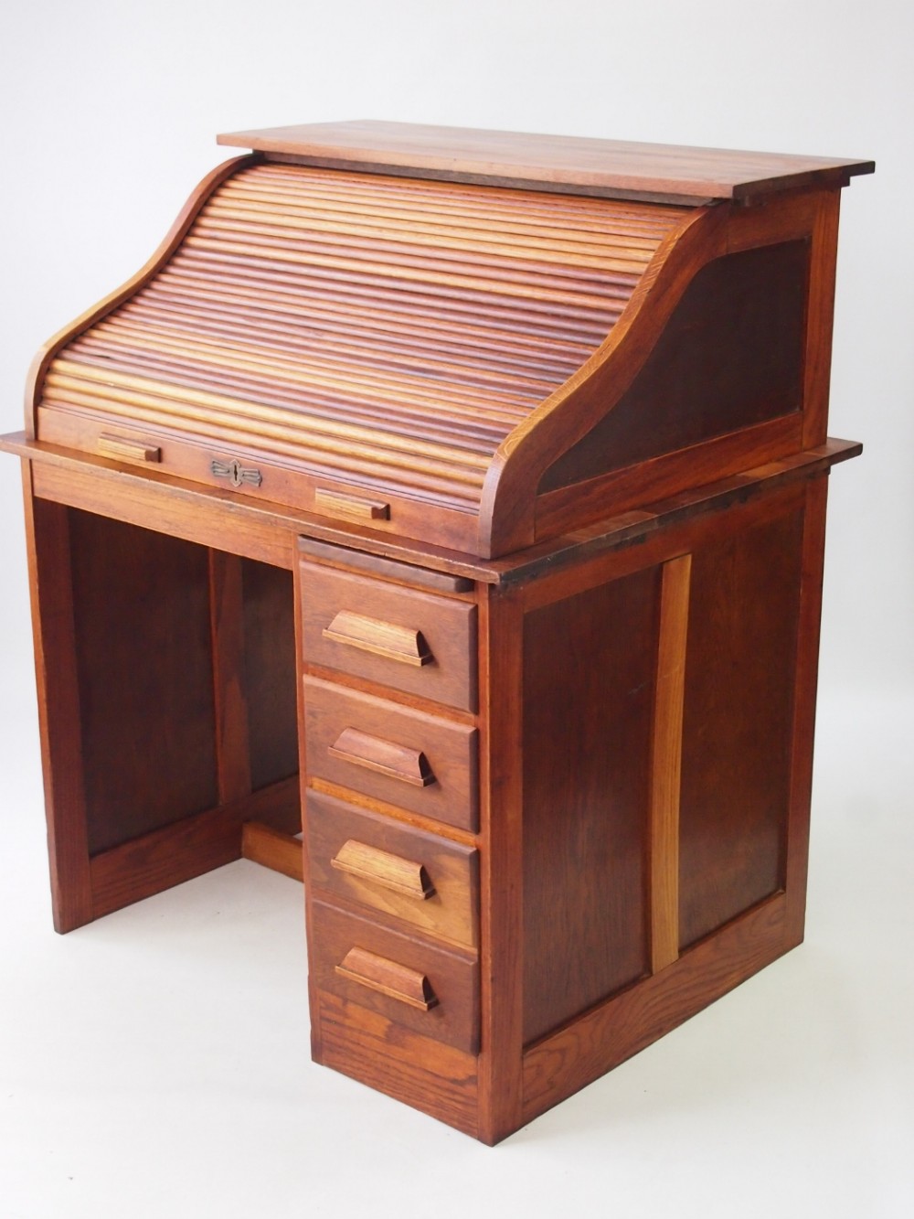 Small Oak Roll Top Desk