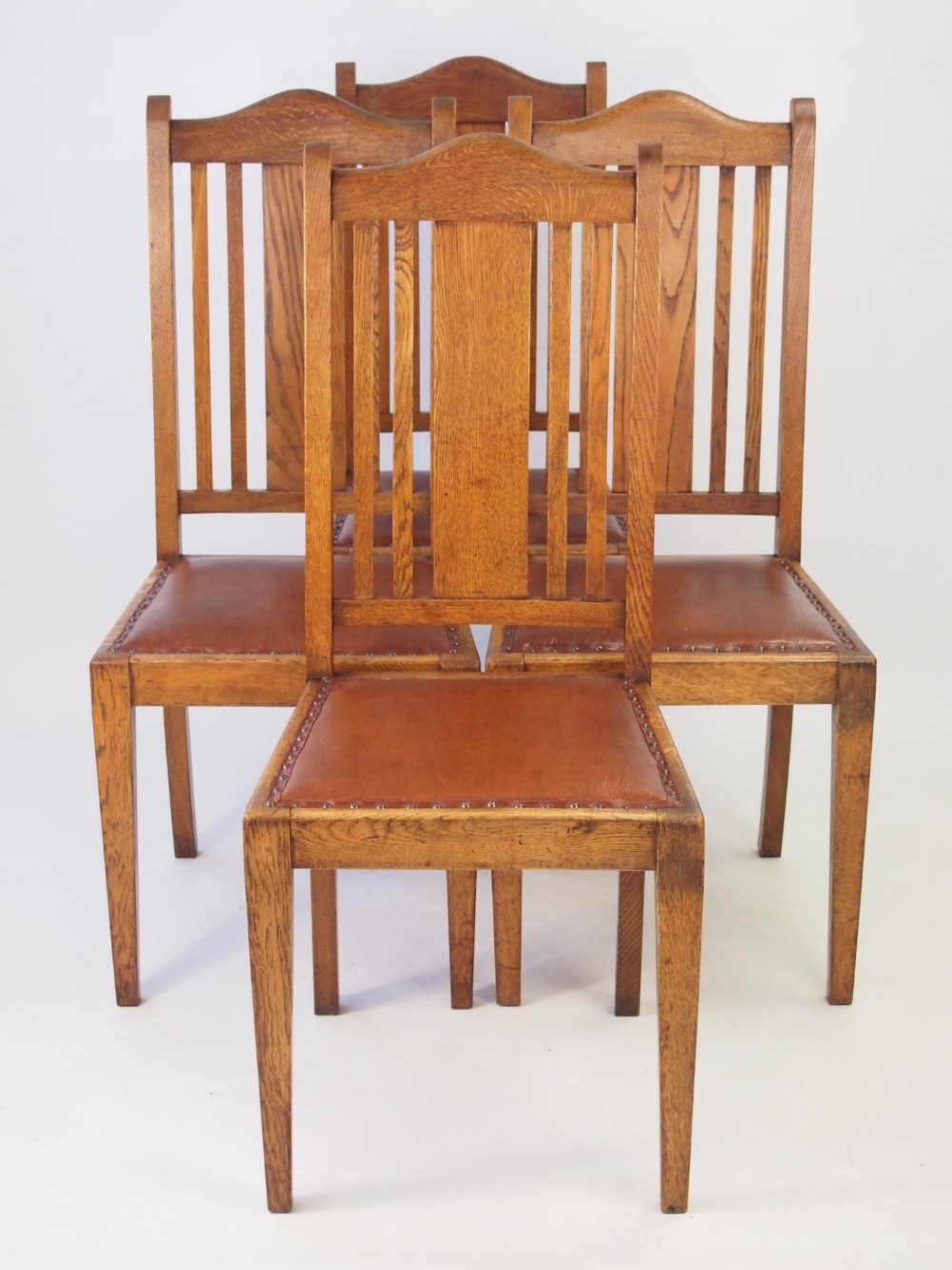 Set 4 Oak Dining Chairs