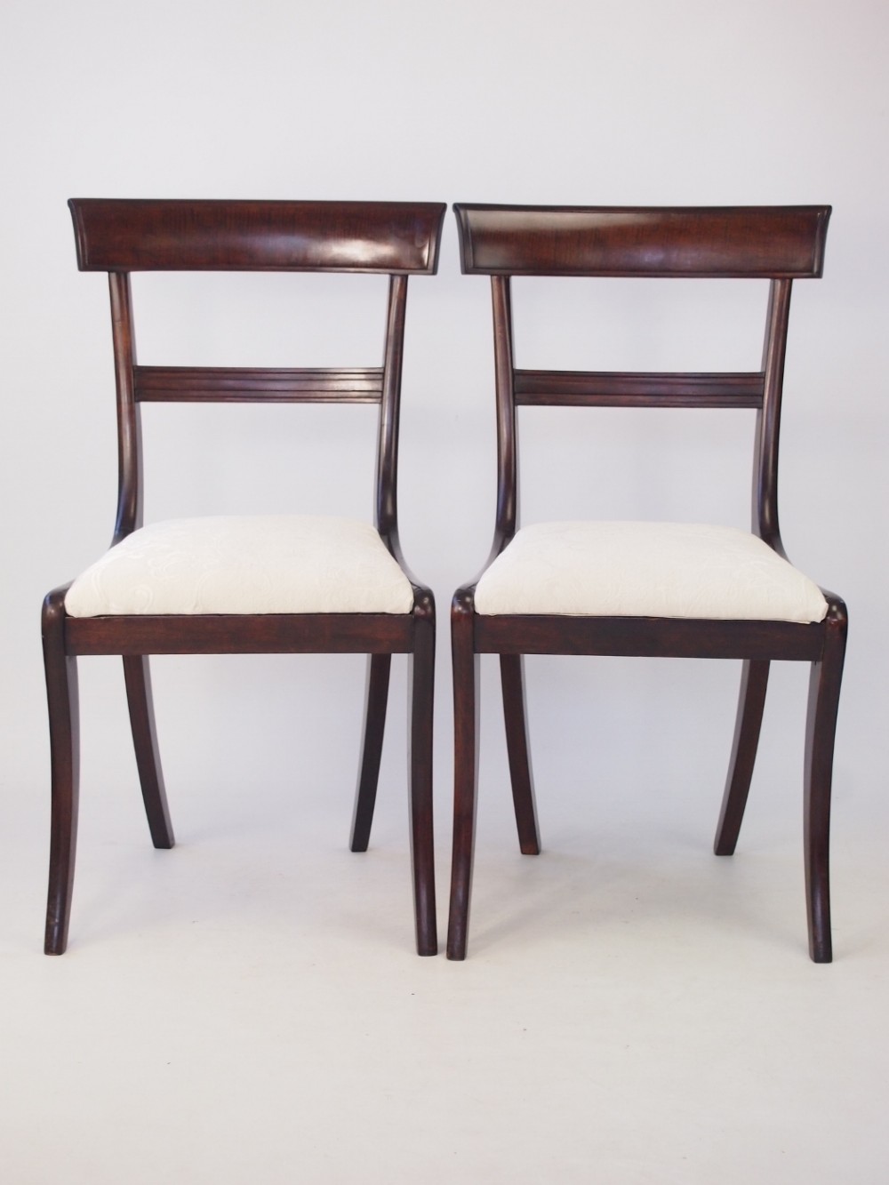 Pair Regency Mahogany Side Chairs