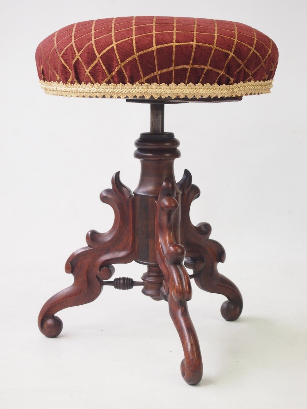 Victorian Rosewood Piano Stool or Dressing Stool