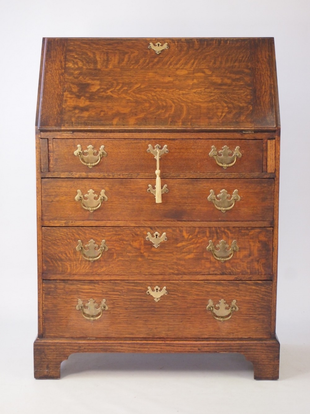 Small Antique Edwardian Oak Bureau
