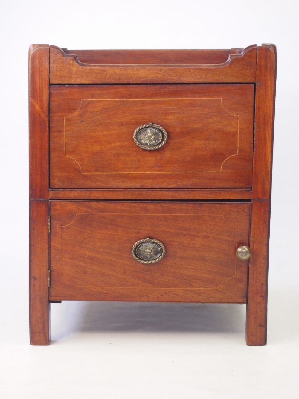 Georgian Tray Top Bedside Cabinet or Side Table