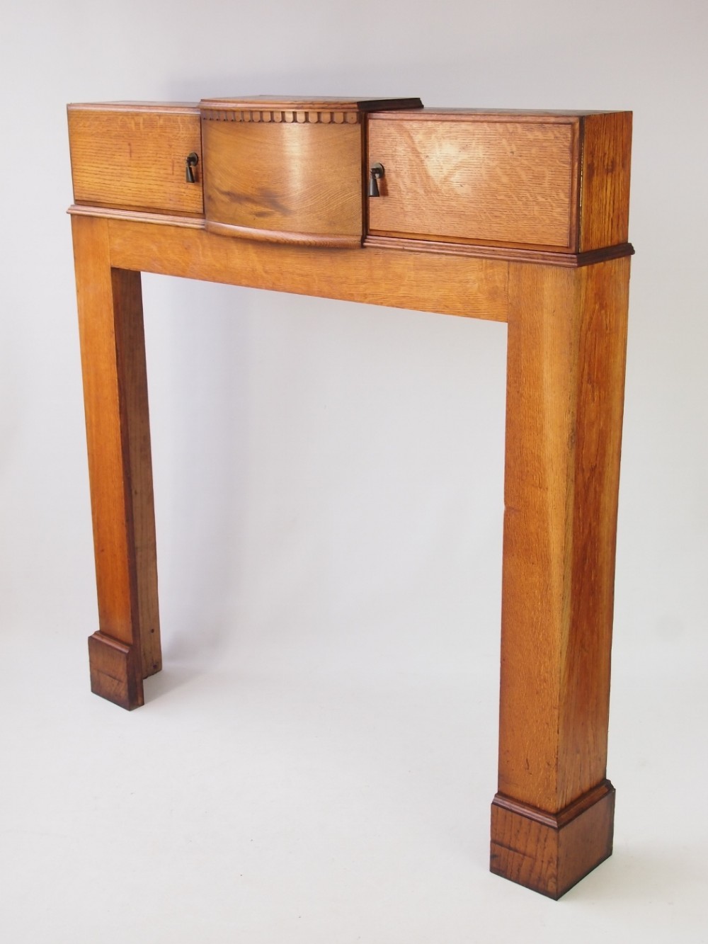 Art Deco Golden Oak Fire Surround Mantelpiece