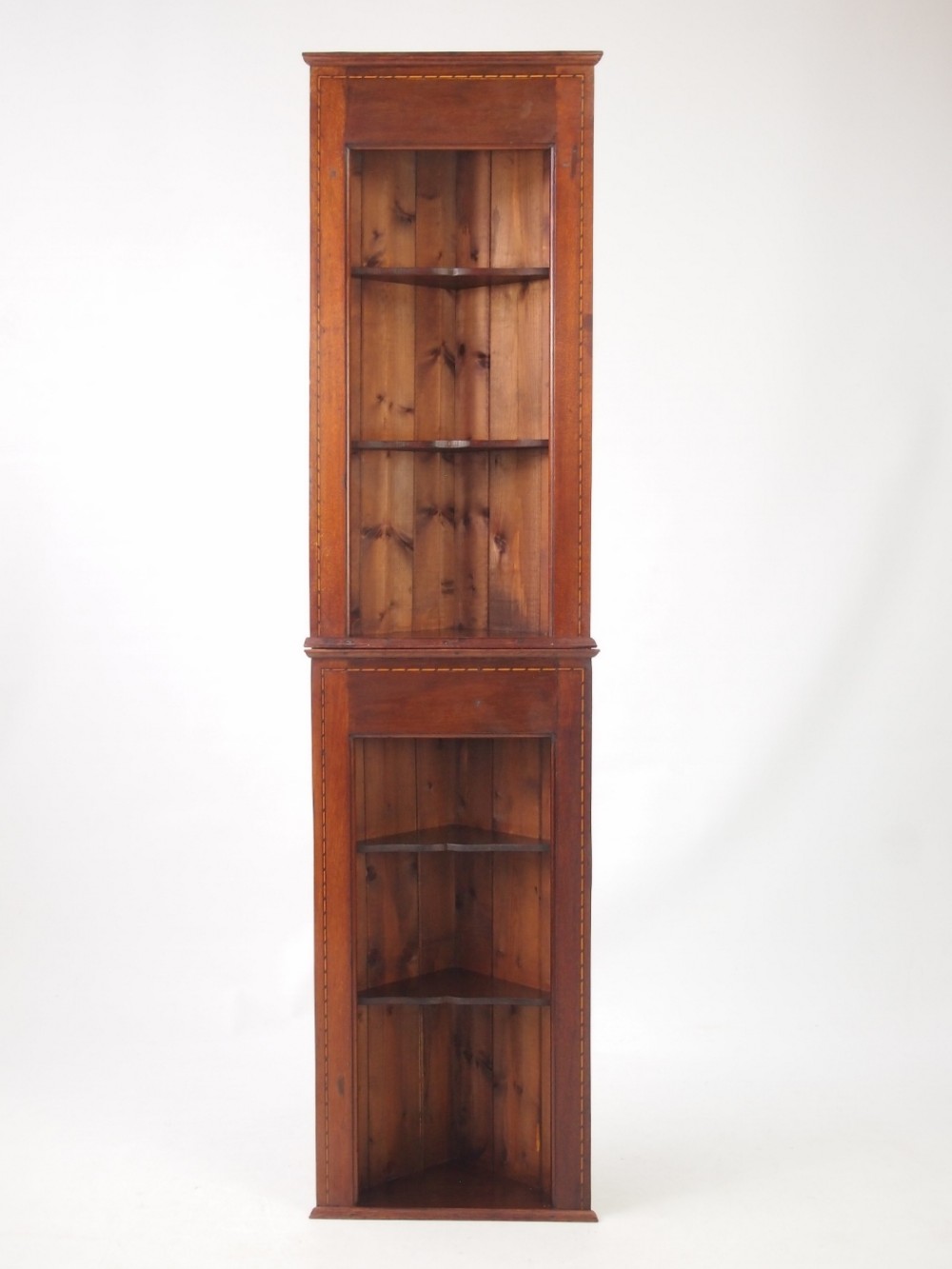 Pair Edwardian Hanging Corner Cabinets