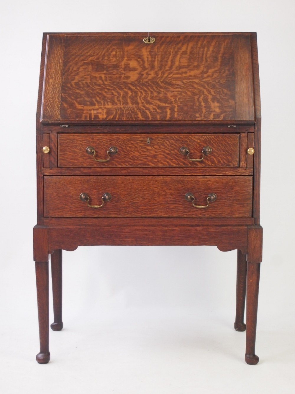 Small Edwardian Oak Bureau or Desk