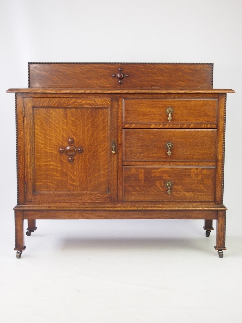 Edwardian Oak Cupboard with Drawers