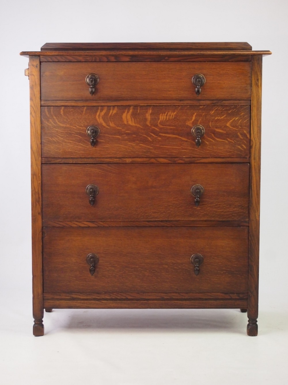 Tall Oak Chest of Drawers