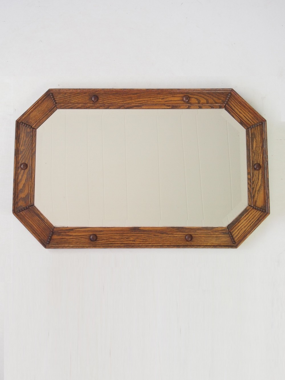 Oak Framed Mirror or Overmantle Mirror