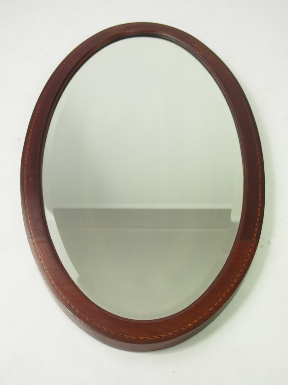 Edwardian Oval Mahogany Framed Mirror