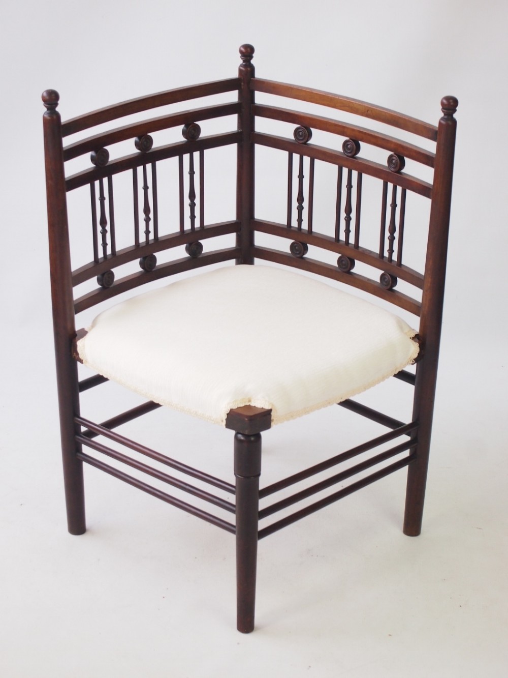 Edwardian Arts & Crafts Mahogany Corner Chair