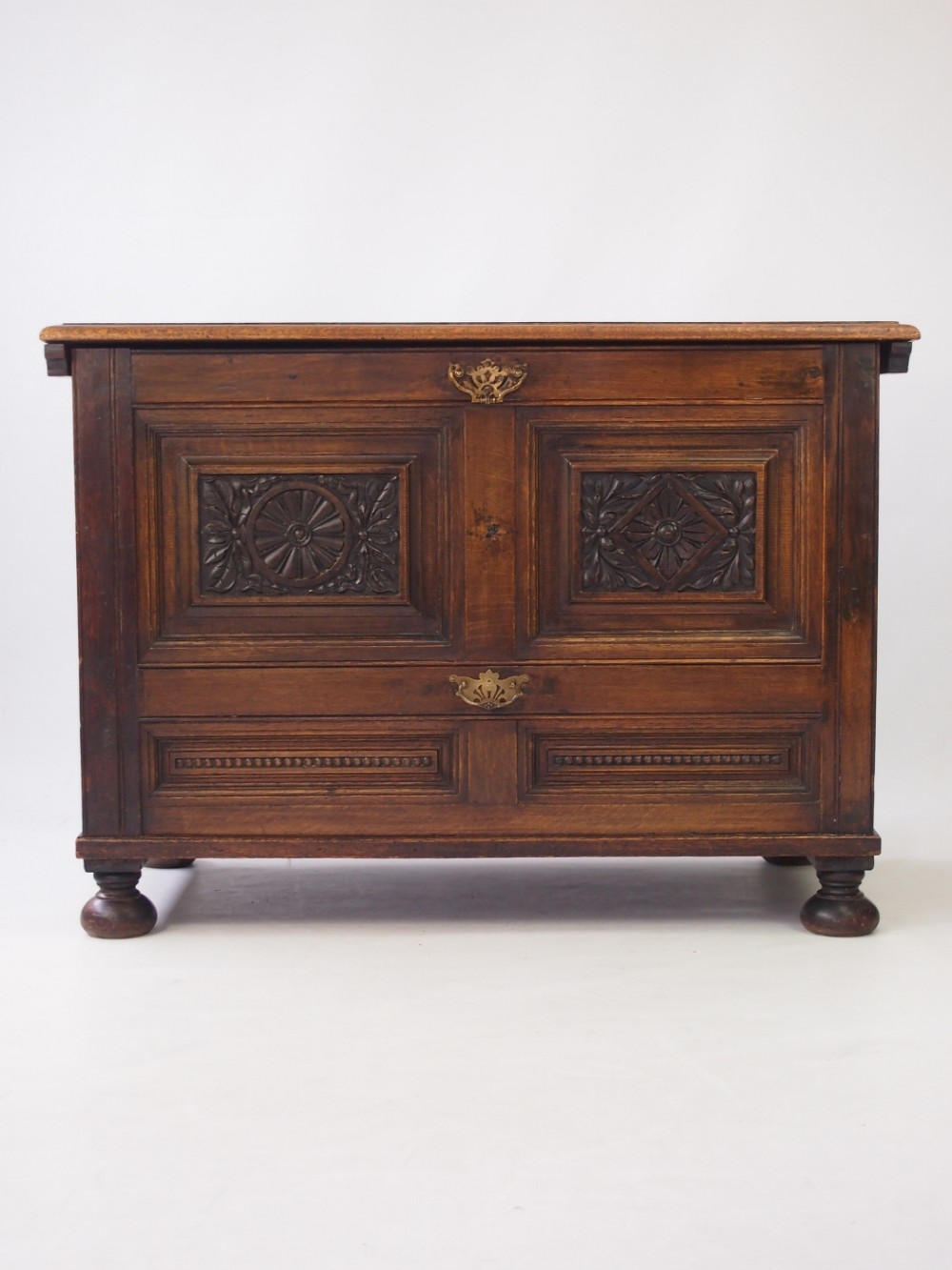 Carved Oak Blanket Chest or Coffer