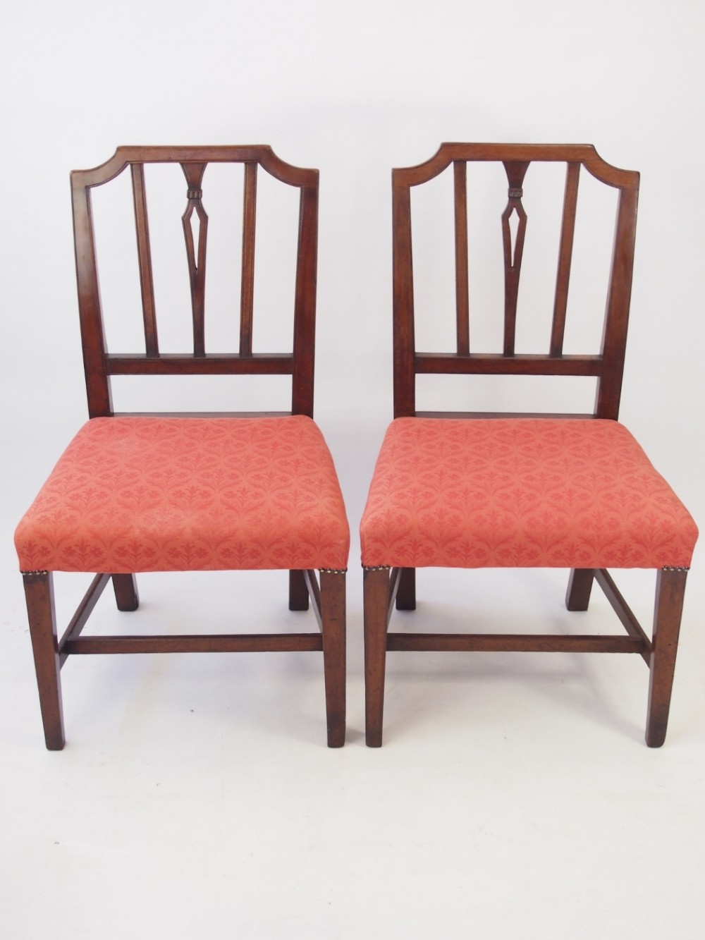 Pair of Small Antique Georgian Mahogany Side Chairs