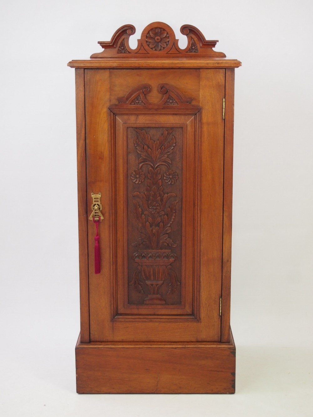 Tall Antique Edwardian Bedside Cabinet or Cupboard