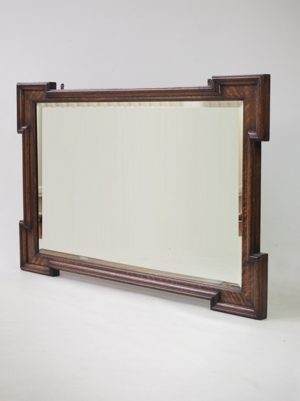 Large Oak Framed Mirror or Overmantle