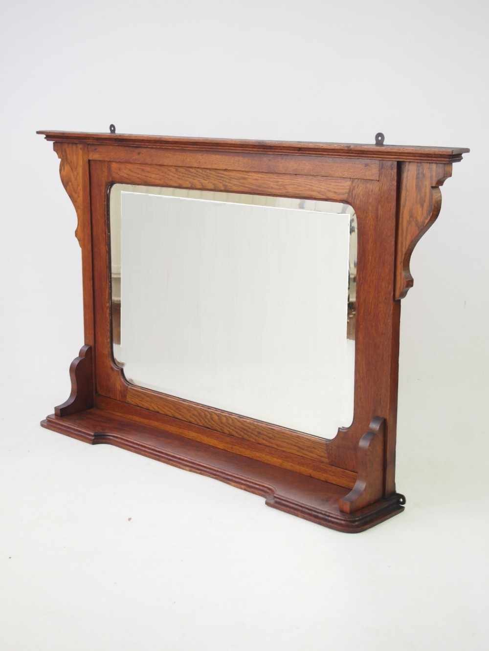 Arts & Crafts Oak Overmantle Mirror