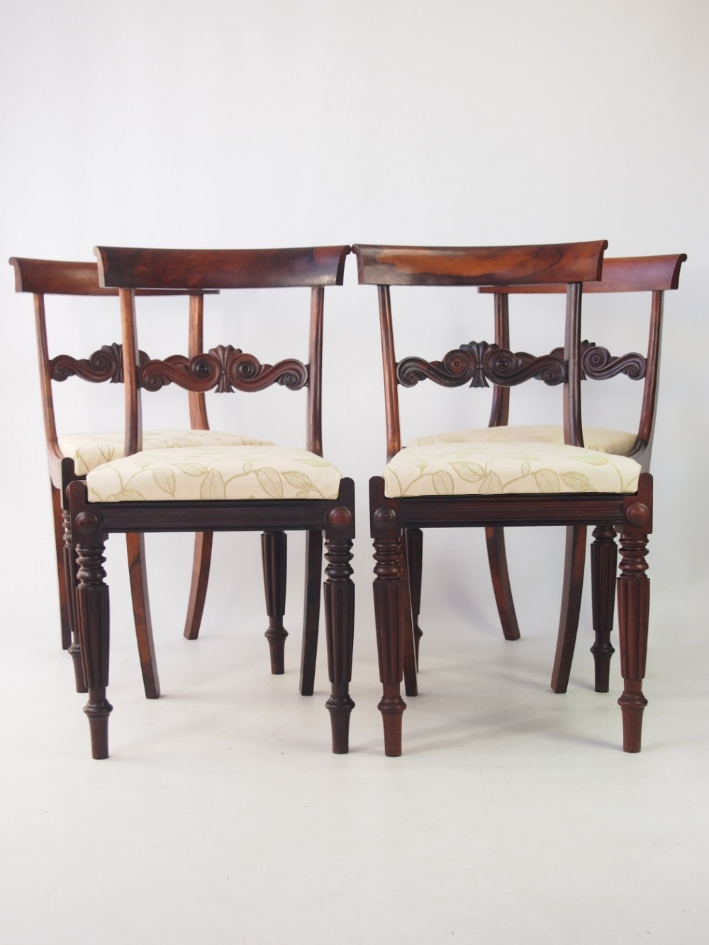 Set 4 William IV Rosewood Dining Chairs