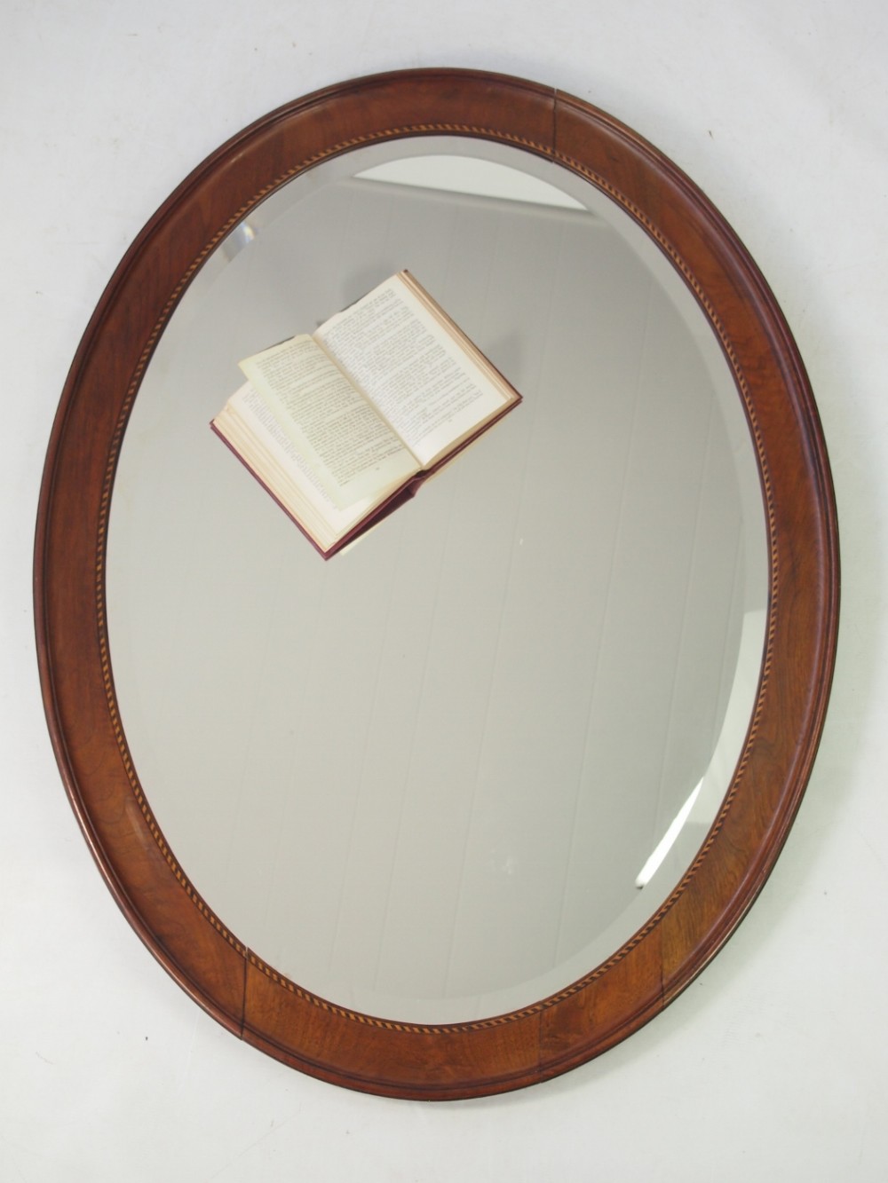 Large Antique Edwardian Oval Mirror