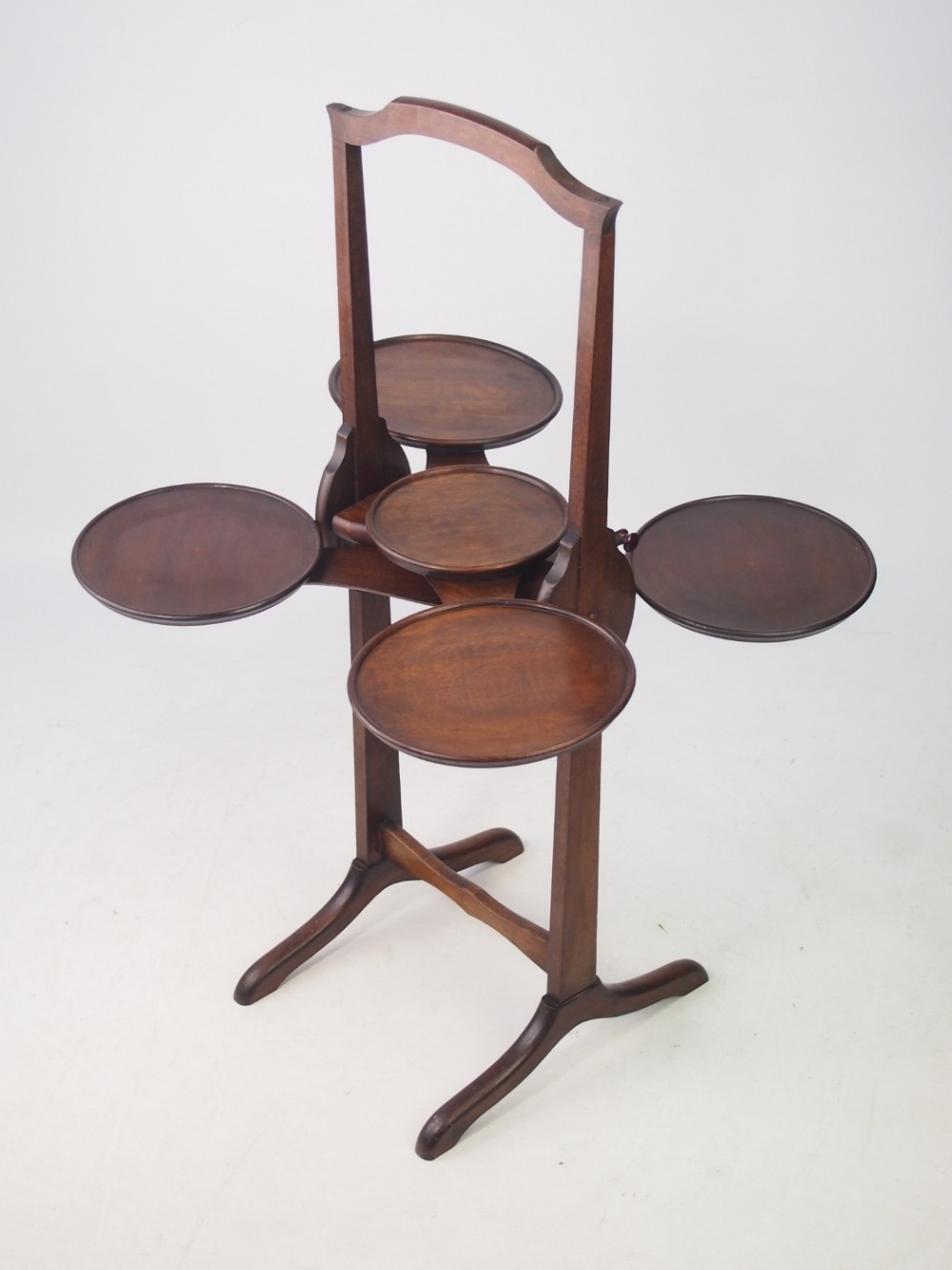 Mahogany Folding Cake Stand 