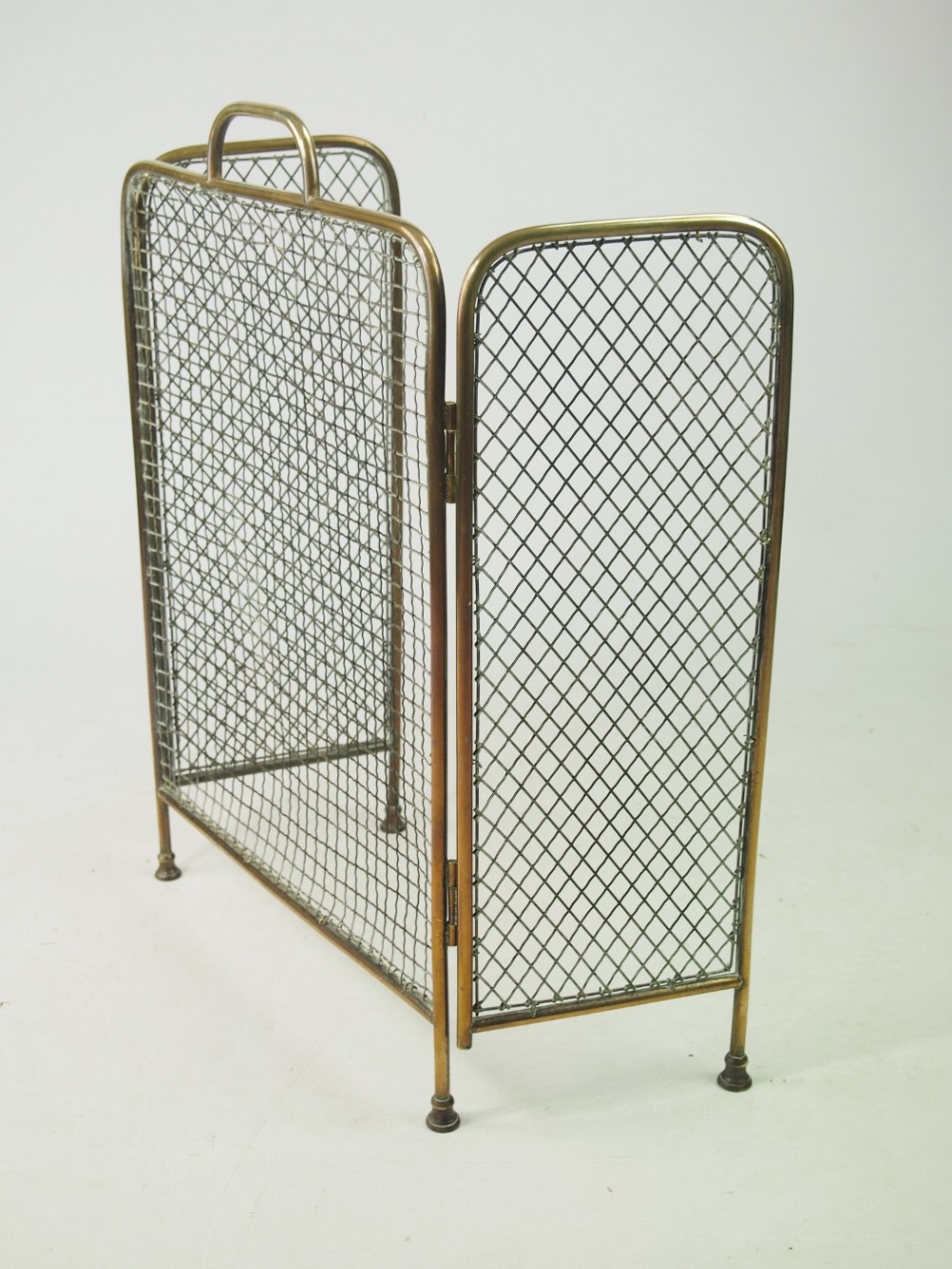 Edwardian Folding Brass Fire Guard