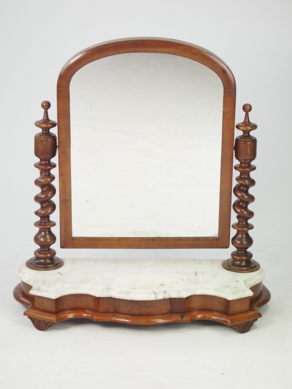 Victorian Dressing Table Mirror with Marble Base
