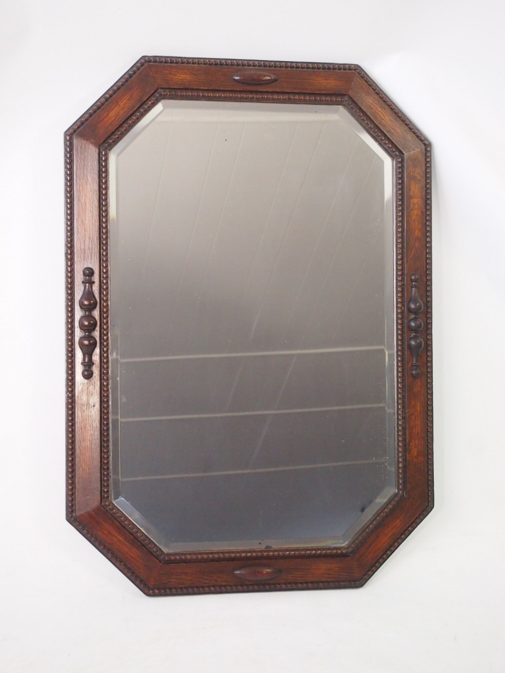 Oak Framed Mirror or Overmantle