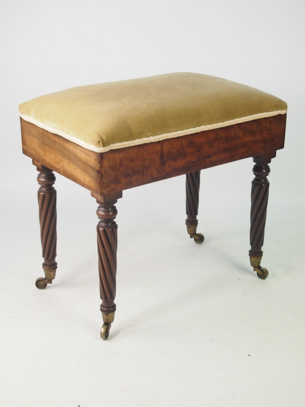 Antique Regency Mahogany Piano Stool 