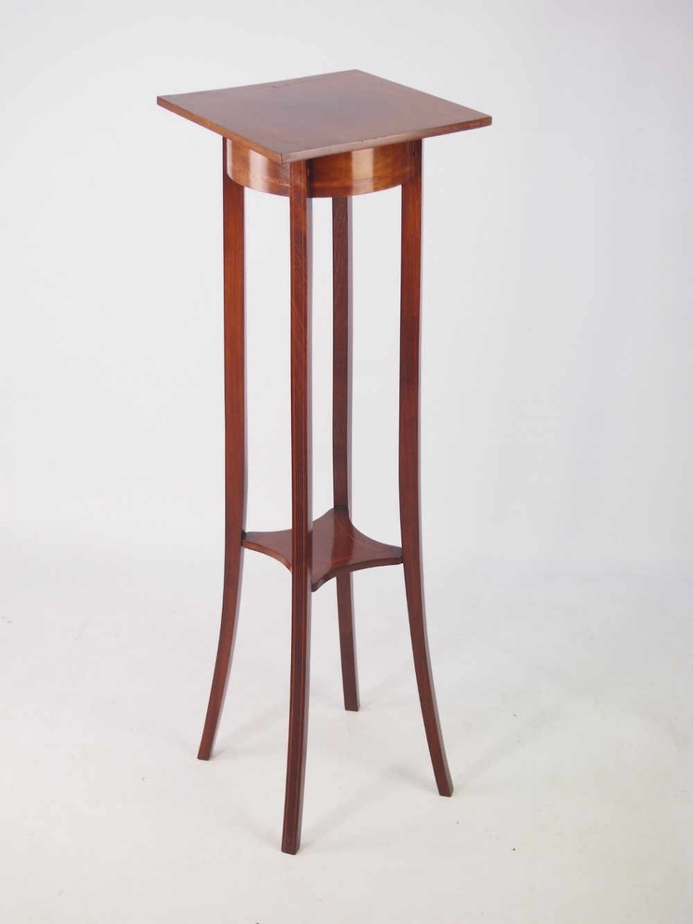 Edwardian Mahogany & Inlaid Jardinière or Plant Stand