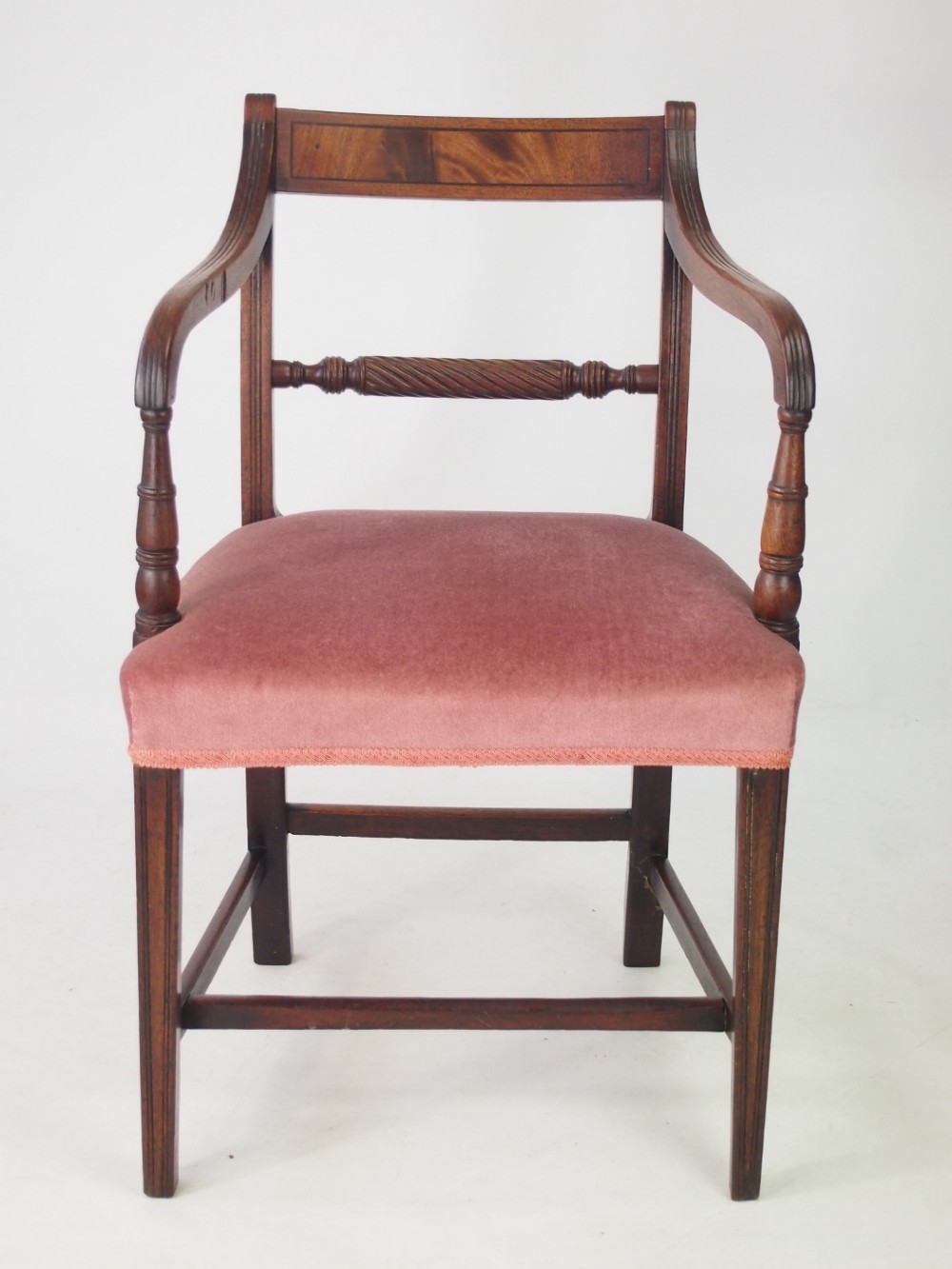 Regecny Mahogany Open Armchair or Desk Chair