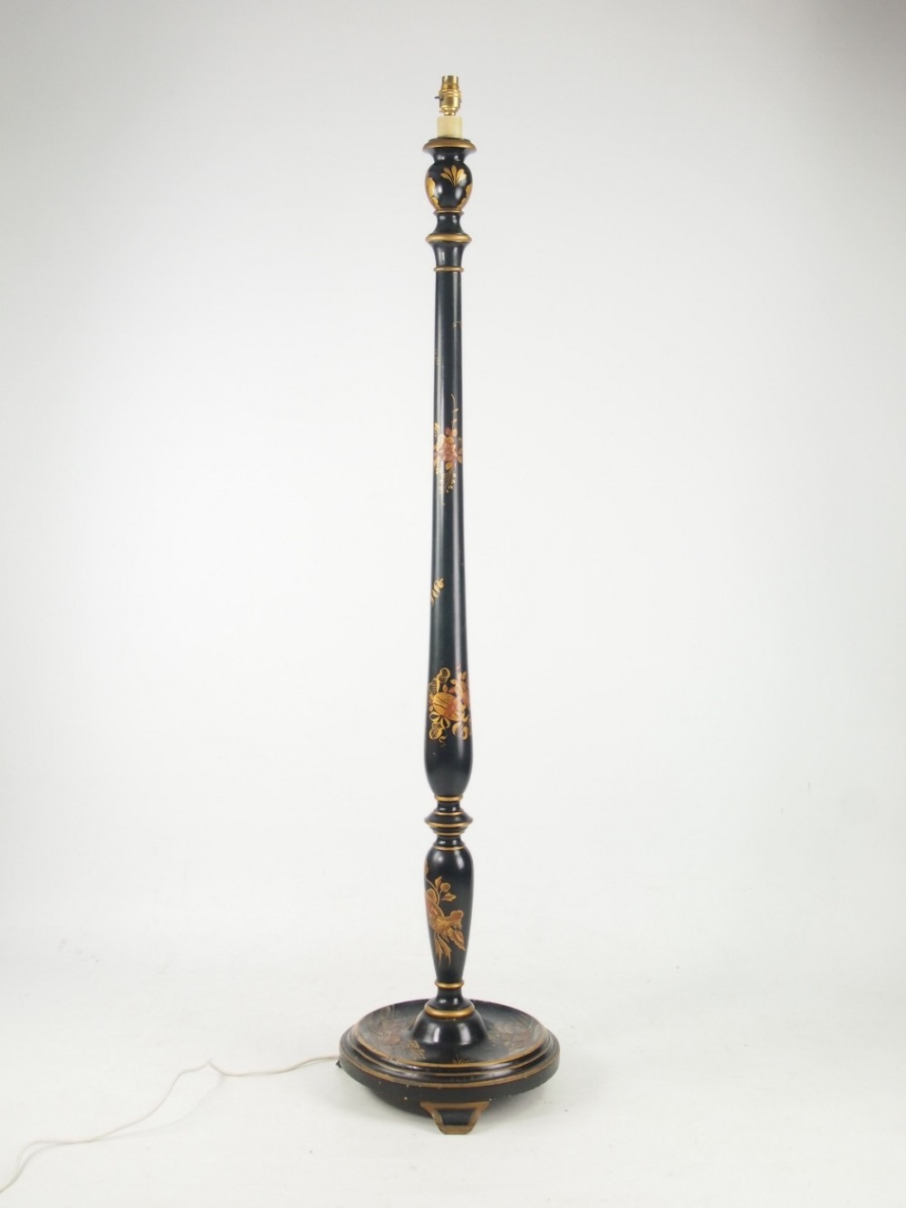 Black Chinoiserie Standard Lamp