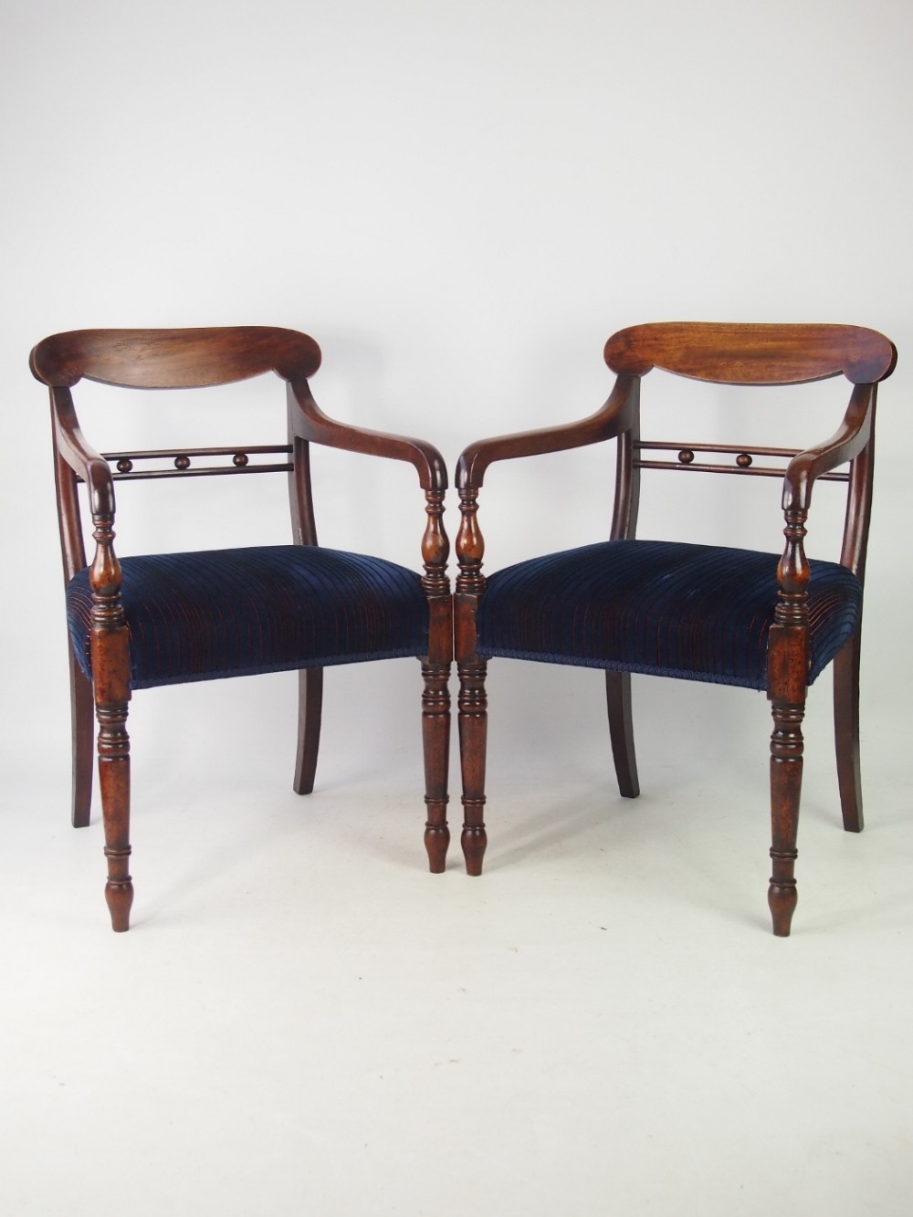 Pair of Regency Open Armchairs or Desk Chairs