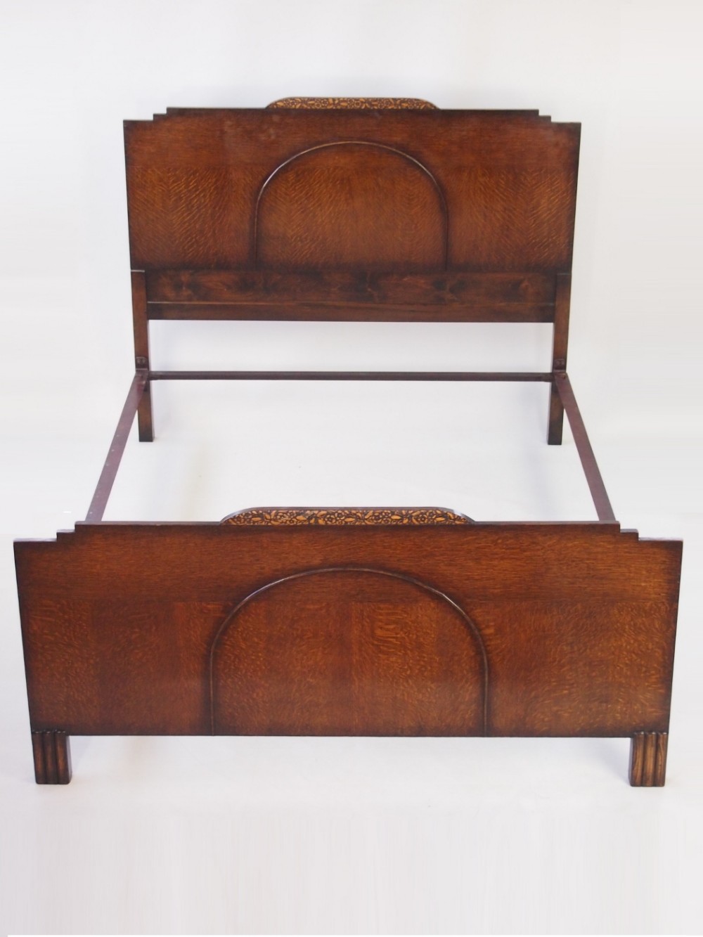 Art Deco Oak Standard Double Bed
