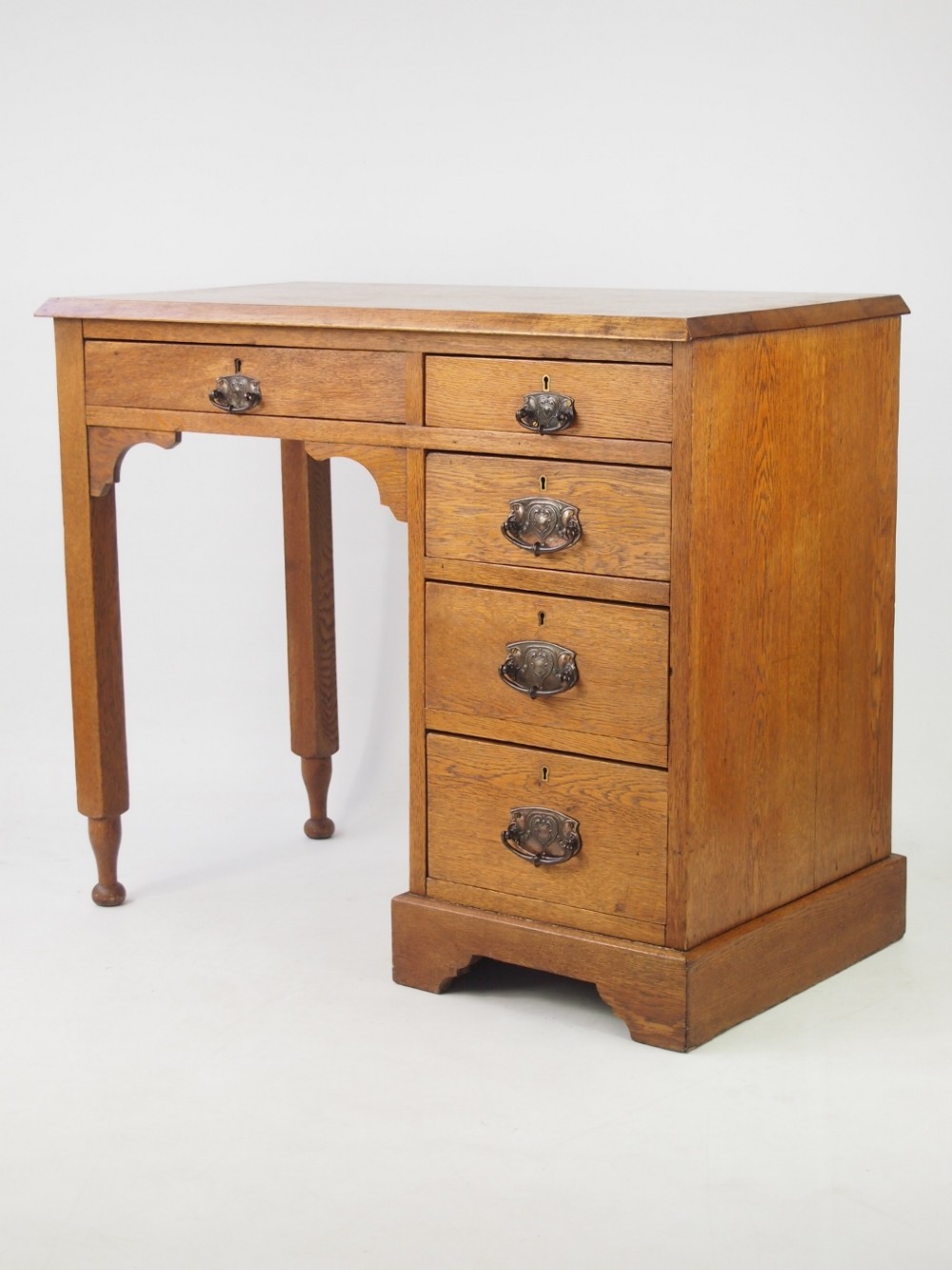 Small Antique Arts and Crafts Oak Desk