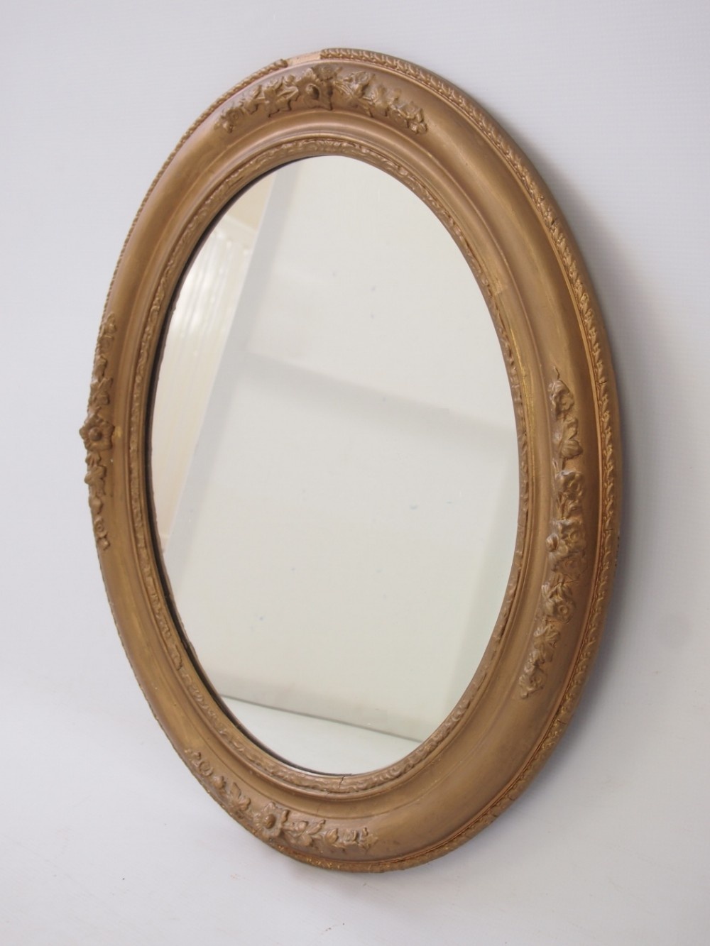 Small Antique Victorian Oval Mirror