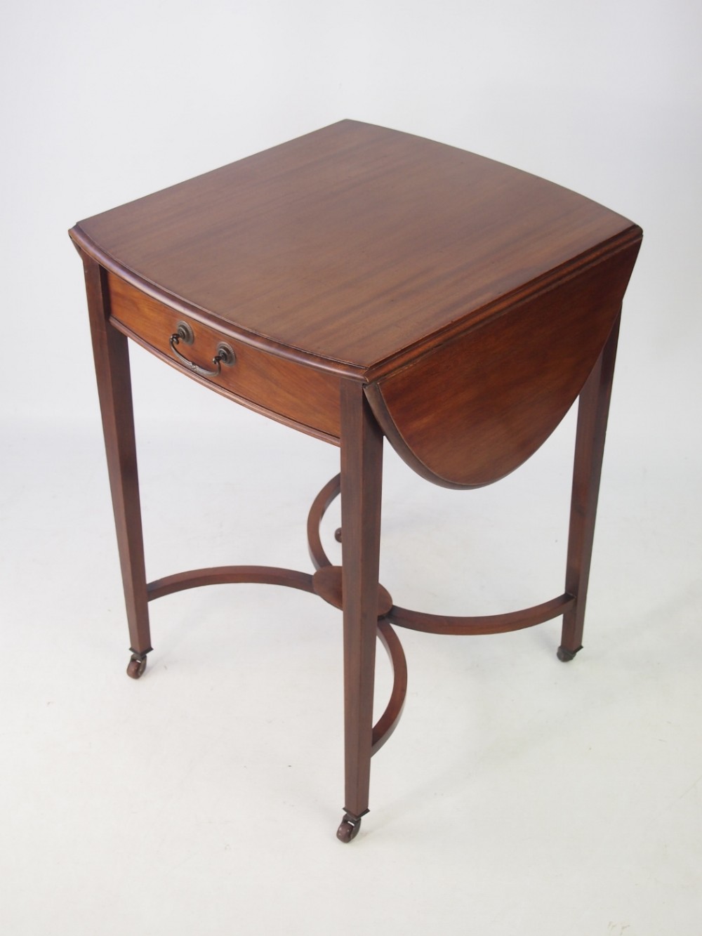 Small Edwardian Mahogany Drop Leaf Side Table