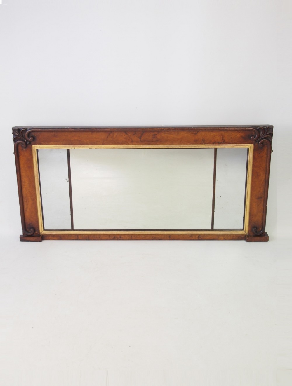 Victorian Walnut Overmantle Mirror