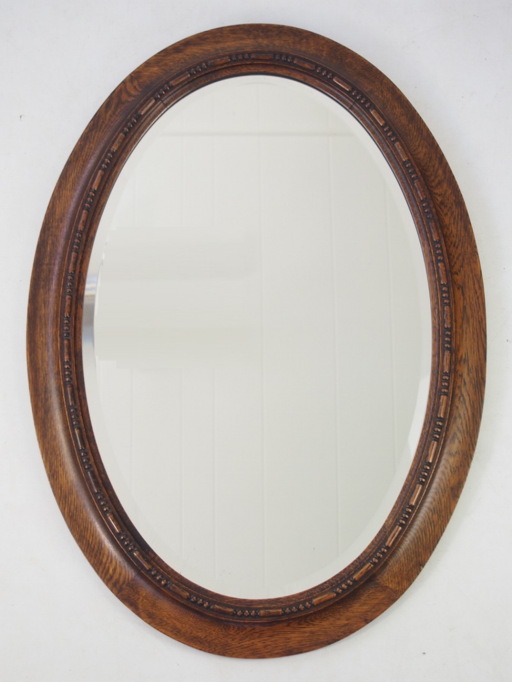 Oak Framed Oval Wall Mirror