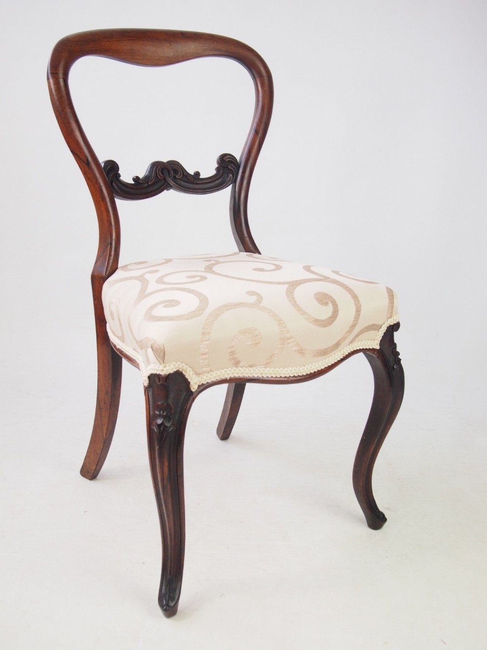 pair of Victorian Rosewood Balloon Back Chairs