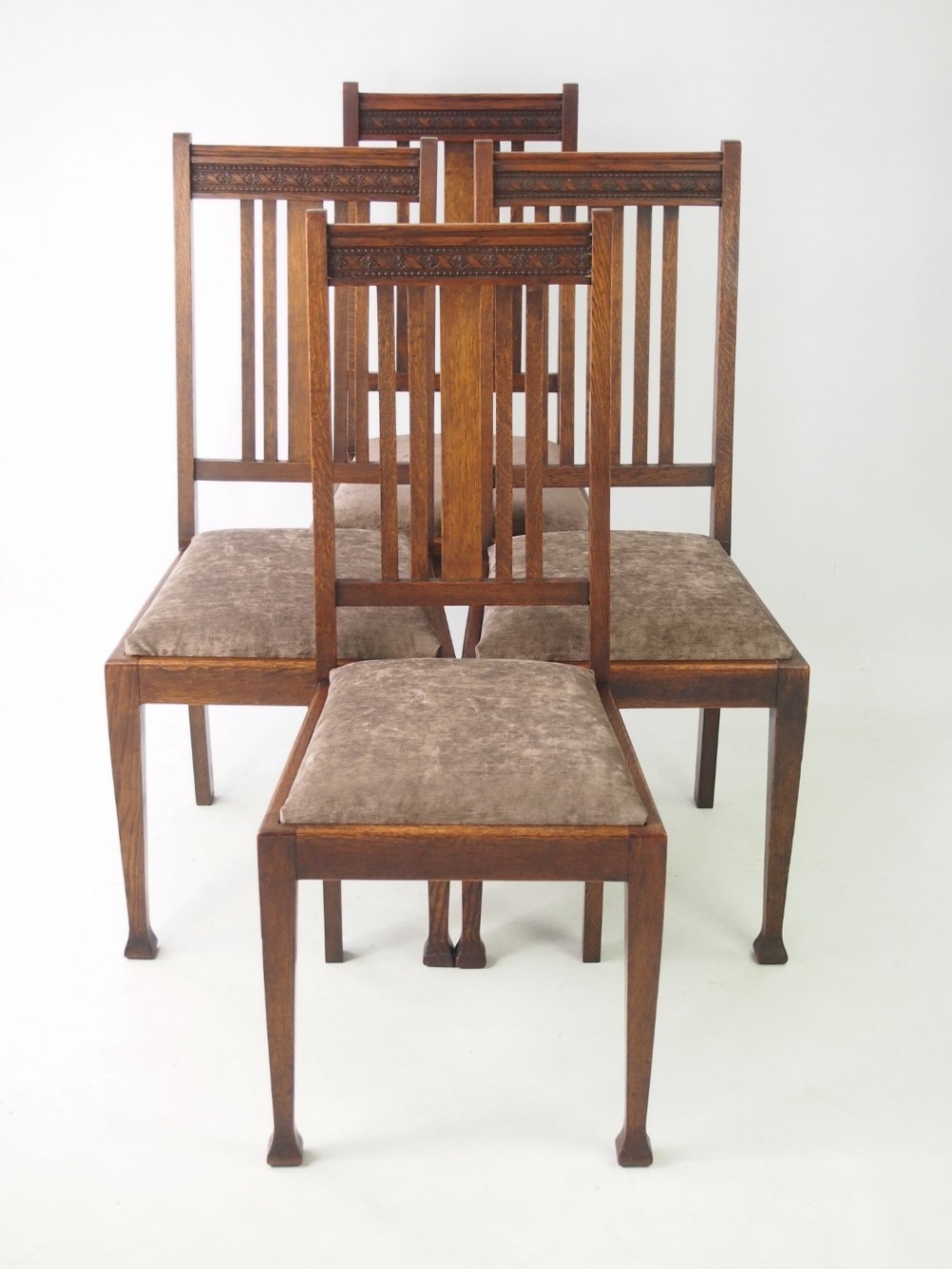 Set of 4 Oak Dining Chairs